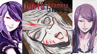 Desenhando Rize San  Speed Drawing Tokyo Ghoul 🎨 [upl. by Downes]