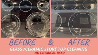 How to Clean Glass  Ceramic Stove top with Natural Ingredients  Clean Burnt stove top No Chemical [upl. by Kcirdaed184]