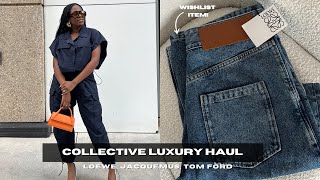 COLLECTIVE LUXURY HAUL  LOEWE JACQUEMUS HANIFA TOM FORD  Modernly Michelle [upl. by Pedaiah]