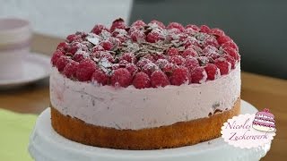 HimbeerFrischkäseTorte  Raspberry Cheesecake  leckere Sommertorte von Nicoles Zuckerwerk [upl. by Merp333]