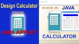 Design a Calculator using Java applet  Calculator in Java with source code  Java Calculator [upl. by Allesiram]