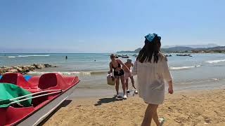 Sidari Beach  Corfu Greece2023  Walking Tour4k [upl. by Puff]