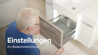 Scharniere und Schubladen einstellen  Badezimmer  XXXLutz [upl. by Riella553]