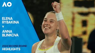 Elena Rybakina v Anna Blinkova Highlights  Australian Open 2024 Second Round [upl. by Lloyd]