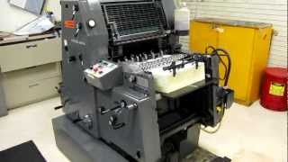 Heidelberg GTO 52 Single Color Press [upl. by Aketahs956]