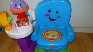 Fisher price learning chair blueLaugh amp Learn Musical Learning Chair toy video [upl. by Adallard]