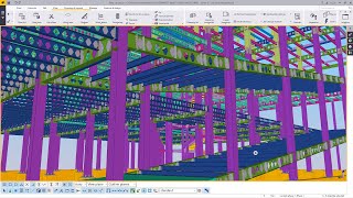 Megastructure Multi storey structure  Tekla Structures [upl. by Maer95]