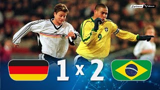 Germany 1 x 2 Brasil ● 1998 Friendly Extended Goals amp Highlights HD [upl. by Colombi]