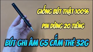 Bút Ghi Âm G5 Cắm Thẻ 32G Mẫu Mới 2024  Hướng Dẫn Sử Dụng Bút Ghi Âm G5 Chi Tiết AZ [upl. by Kesley]