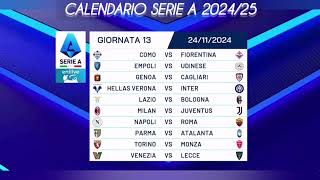 Calendario Serie A 202425 [upl. by Noirb161]