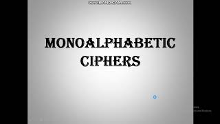 Monoalphabetic Substitution Cipher Easy Explanation with example [upl. by Lazos648]