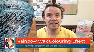 Woodturning  Rainbow Wax Colouring Effect [upl. by Nylloh]