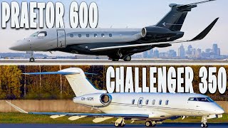 Embraer Praetor 600 vs Bombardier Challenger 350 [upl. by Aniuqal]