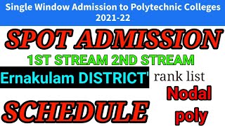 Polytechnic Spot ADMISSION 2021  Ernakulam Kalamassery Kerala  Government College Schedule 1 2 [upl. by Walton]