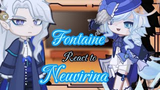 Fontaine react to Neuvillette amp Furina ‖Neuvirina ‖Genshin impact ‖ Full part‖ AU [upl. by Castra]