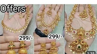 wholesale💥 1gm gold jewellery collectionlow price jewellery collectionbridal jewellery collection✅ [upl. by Aeneg]