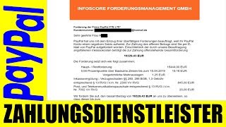 Paypal  Infoscore Spielschulden 16329 € [upl. by Aerdnaz]