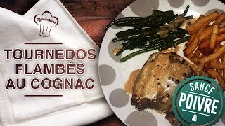 Tournedos flambés au cognac sauce au poivre  MyTaste Cuisine [upl. by Aggappe835]