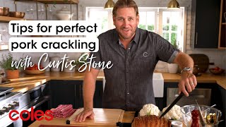 Tips For Perfect Pork Crackling With Curtis Stone [upl. by Rayford]