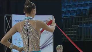 Evgenia Kanaeva RUS Debrecen WCup 2010 Ribbon Final [upl. by Laerol598]