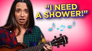 Veronica Merrell ROASTS HERSELF in NEW MERRELL TWINS SONG must listen  AwesomenessTV Shorts [upl. by Gnourt]