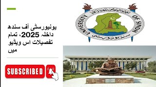 admission sindhuniversity govtuniversity ADMISSION IN UNIVERSITY OF SINDH 2025 ALL DETAILS HERE [upl. by Lletnom498]