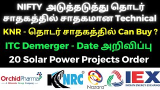 NIFTY அடுத்தடுத்து தொடர் சாதகத்தில் சாதகமான Technical  ITC Demerger  Date அறிவிப்பு [upl. by Musihc]