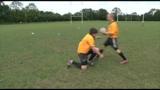 Rugby Drill  Tackling from 1 knee [upl. by Piscatelli]