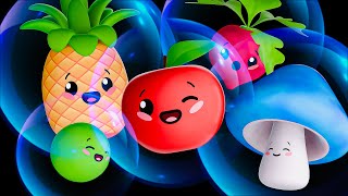 Bubble Park Party 🫧 Dancing Fruit amp Veggies Visual Stimulation Baby Sensory Video [upl. by Eannyl]