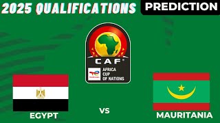 Mauritania vs Egypt CAF Africa Nations Cup 2025 Qualifiers Match Preview Prediction [upl. by Naneik478]