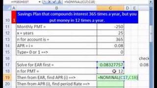 Excel Finance Trick 9 Daily Interest But Monthly Deposits [upl. by Wendie92]