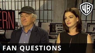 The Intern  Robert De Niro amp Anne Hathaway fan questions  Warner Bros UK [upl. by Craggie40]