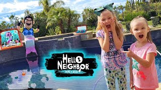 Hello Neighbor in Real Life Mermaid Hatchimals Colleggtibles Mermal Magic Toys Scavenger Hunt [upl. by Holle103]