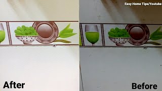 2 मिनट में ऐसे चमकाए किचन या बाथरूम की टाइल्स Kitchen Tiles Cleaning Tips Kitchen Tips Hindi [upl. by Eimmelc]