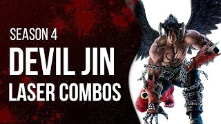 Tekken 7 Devil Jin Laser Combos Season 4 [upl. by Oretos]