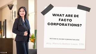 What are de facto corporations [upl. by Lindbom]