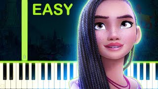 THIS WISH  Disney Wish  EASY Piano Tutorial [upl. by Nalliuq]