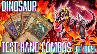 YUGIOH Dinosaur Test Hand Combos Feb 2024 [upl. by Messing]