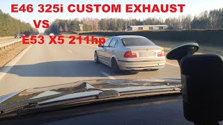 BMW E46 325i CUSTOM EXHAUST SOUND [upl. by Woodhouse]