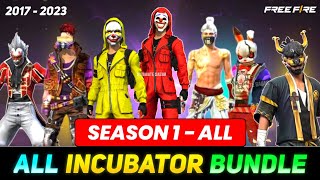 ALL INCUBATOR IN FREE FIRE  FREE FIRE ALL INCUBATOR  ALL INCUBATOR BUNDLE IN FREE FIRE [upl. by Raveaux181]