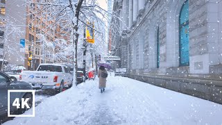 Snowstorm in Downtown Vancouver❄️Snowy Walk from Waterfront to Yaletown【4K HDR】BC Canada 2024 [upl. by Prudy996]