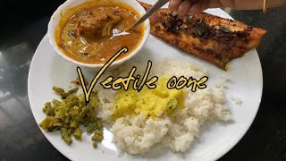 Veetile Oone  Kerala style lunch  Mandal fry Neymeen curry payar thoran and more🤤 [upl. by Garnett]