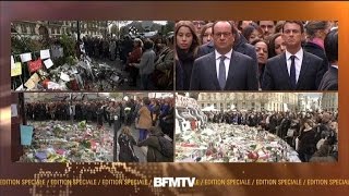 Attentats minute de silence à Paris [upl. by Adnamahs470]