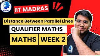 Coordinate Geometry  Distance Between Parallel lines  Maths Week 2 IIT Madras [upl. by Lorant225]