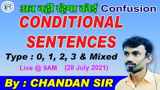 CONDITIONAL SENTENCES CET BANK SSC DEFENCE MBA CDS etc By Chandan sir [upl. by Alethea]