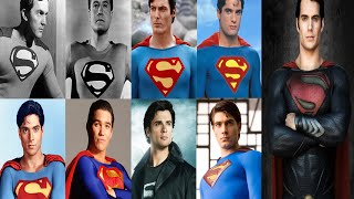 Superman Actors 1948 1951 1978 1988 1989 1993 2001 2006 2013 [upl. by Eninaj]