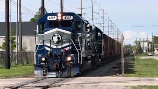 LSRC 4303 amp LSRC 303 Southbound in Alpena Mi [upl. by Aihsrop]