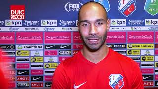 Sean Klaiber na afloop van FC Utrecht  Willem II [upl. by Atwood504]