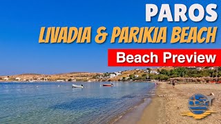 Livadia Beach and Parikia Beach  Paros Greece [upl. by Chute]