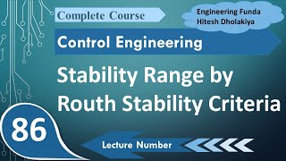 Routh Stability Criterion Stability Range in Control Systems [upl. by Yekcin1]